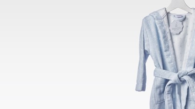 100% Cotton Blue Bathrobes for children