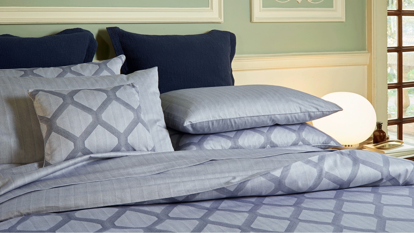 Parure de lit complète Cidade – Jacquard 100 %...